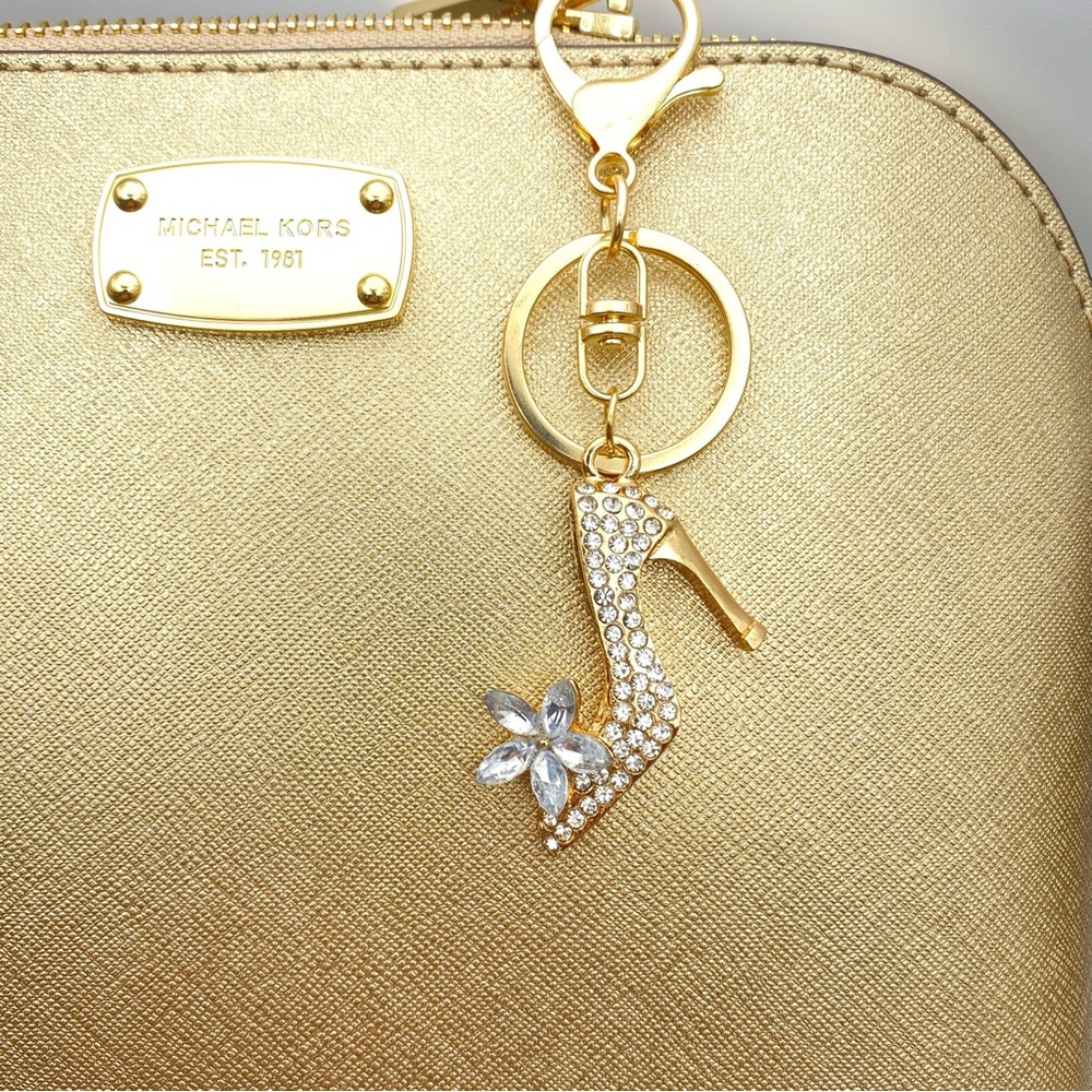 👠 Designer-Inspired Purse/Bag Charm/Keychain Diamond Rhinestone High-Heel Shoe